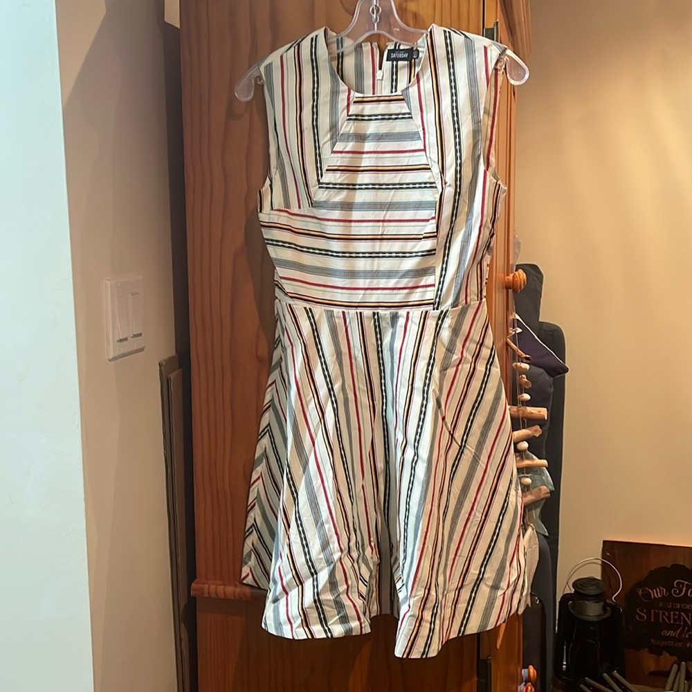 Kate Spade Saturday style cute cotton summer sleeveless flare dress. Size 2
